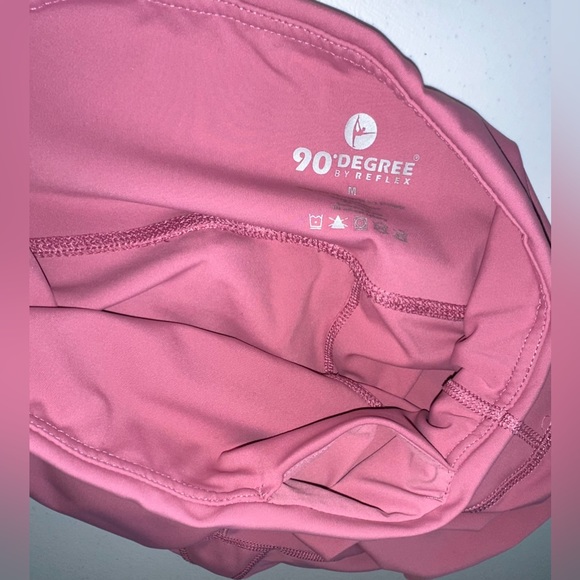 90 DEGREE BY REFLEX Pink Leggings Size Medium RN 144527 - Picture 7 of 13